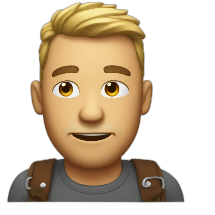 A dumb guy drinking a beer emoji