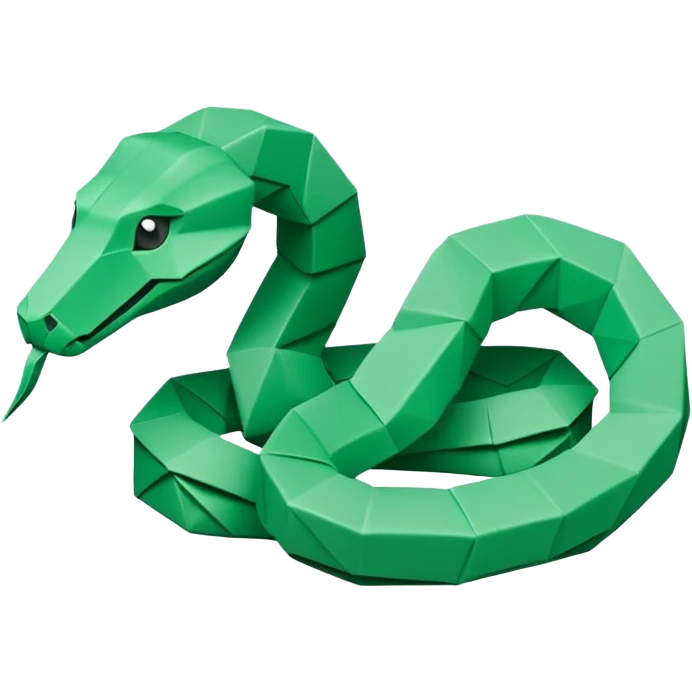 origami snake in color green mint rgb(168, 251, 211) emoji