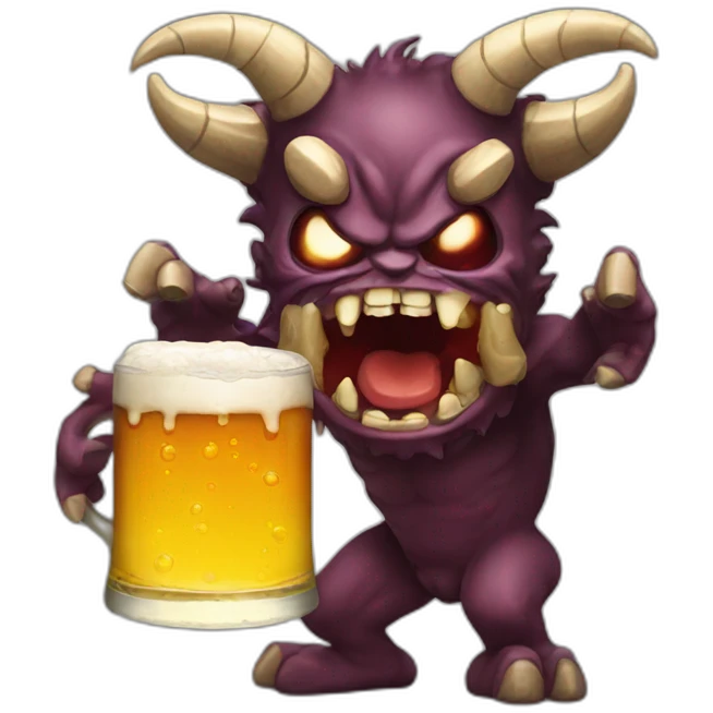 demon drink beer emoji