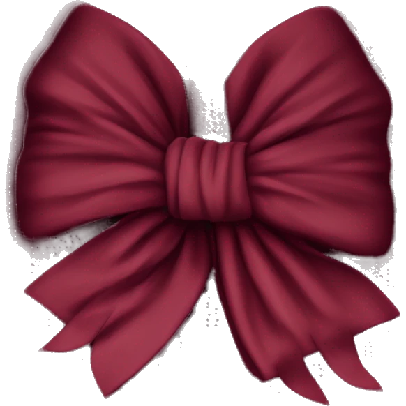 Realistic blankets neatly folded in a burgundy bow emoji