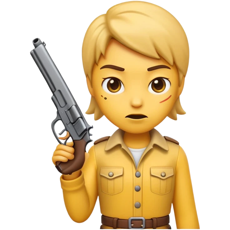 Emoji holds a gun  emoji