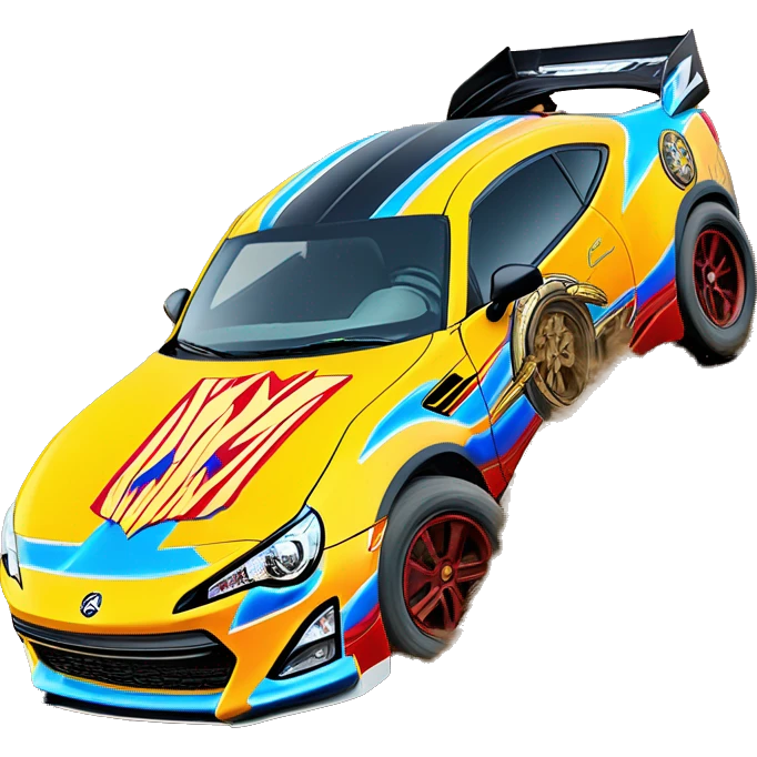 Linda Carter’s Wonder Woman Long wheelbase widened ground effects Scion FR-S off road desert race car emoji