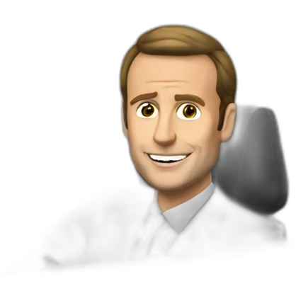 Macron in a car emoji
