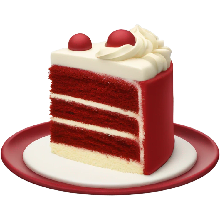 Red velvet cake emoji