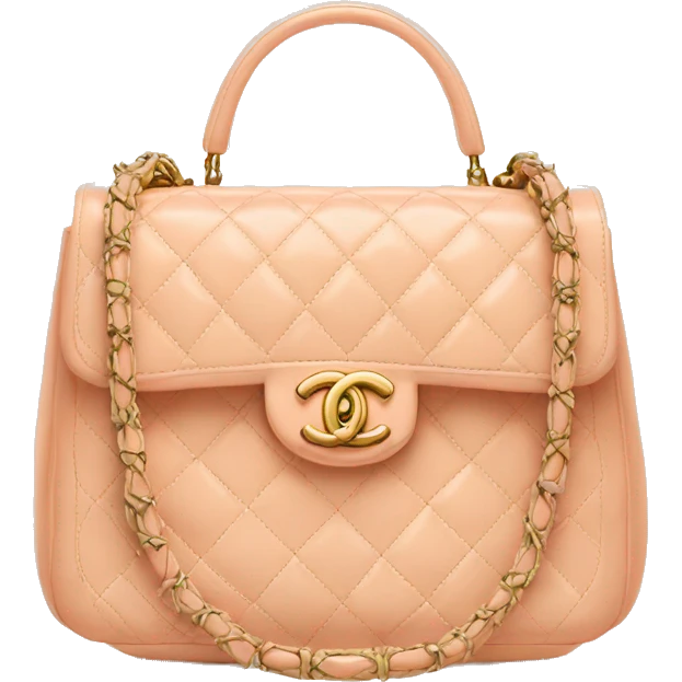 Pale peach Chanel handbag  emoji
