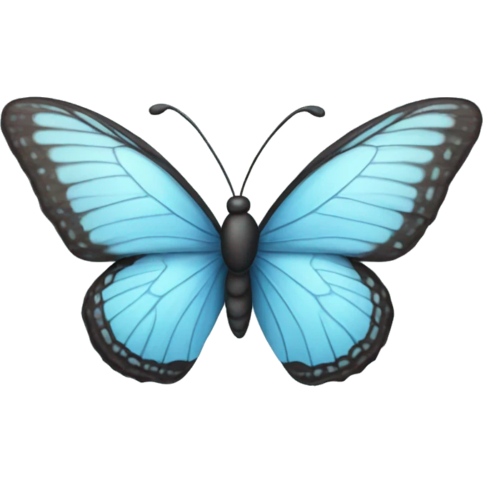 Baby blue butterfly flying emoji