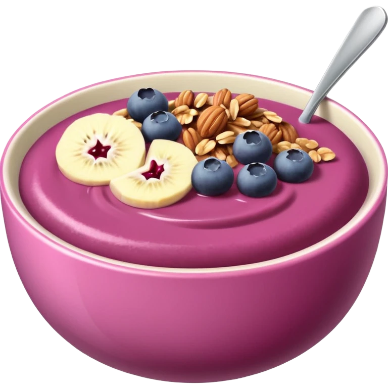 Bowl de açai rosa  emoji
