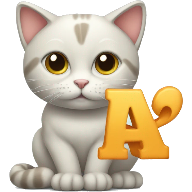 cat with letter A emoji