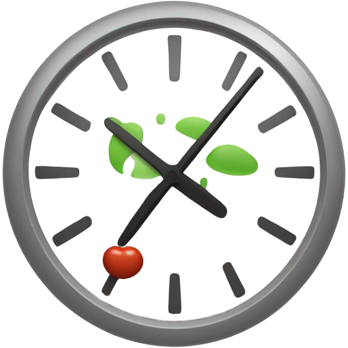 location pin with clock inside of it emoji