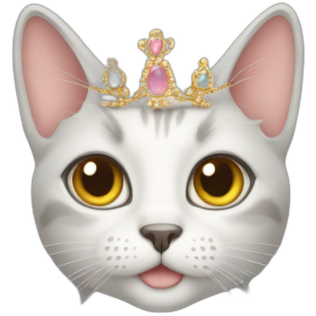 cat with tiara emoji