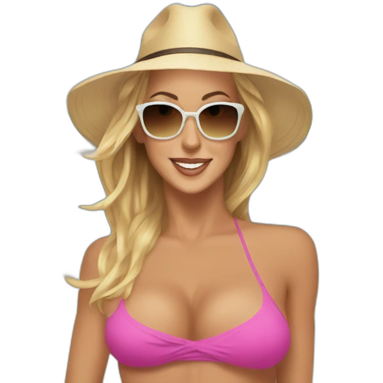 Brandi love beach mode emoji