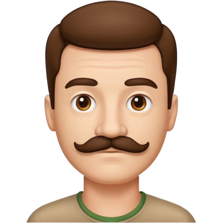 picture 2 with another style of mustache emoji