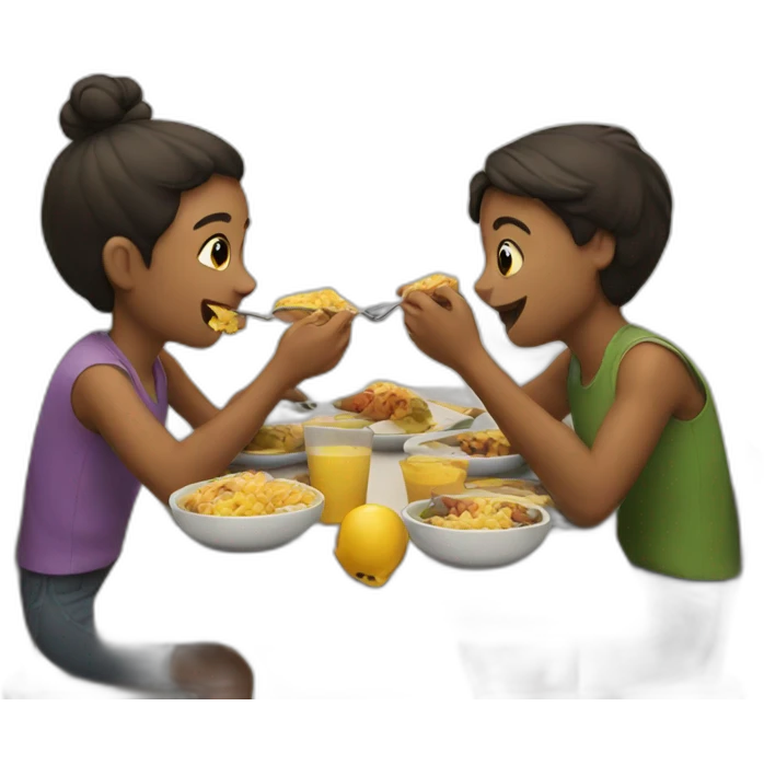 eating together emoji