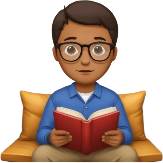 hot man sitting in basement reading emoji