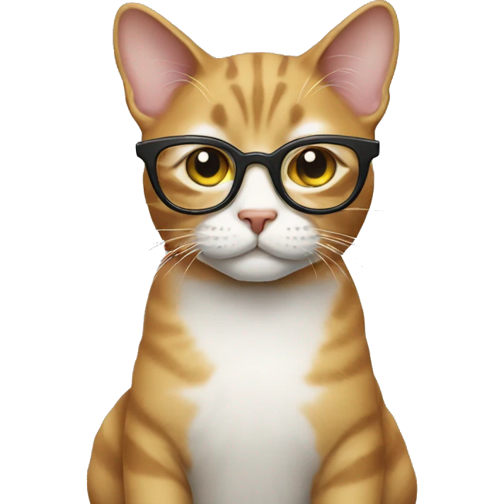 Cat wearing glasses  emoji
