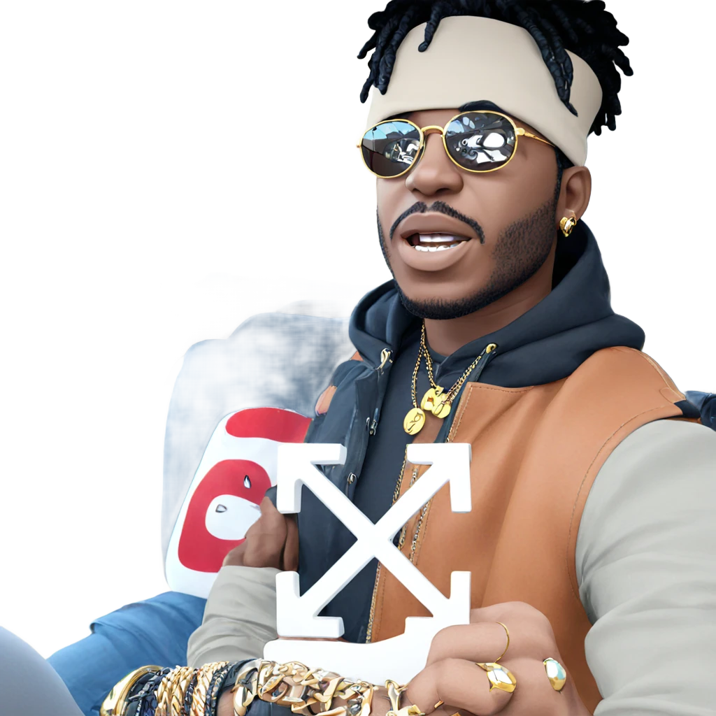 cool black guy with jewelry emoji