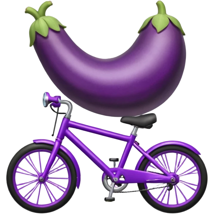 eggplant riding a bike emoji