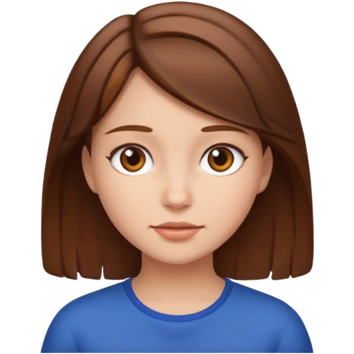 A girl with brown hair  emoji