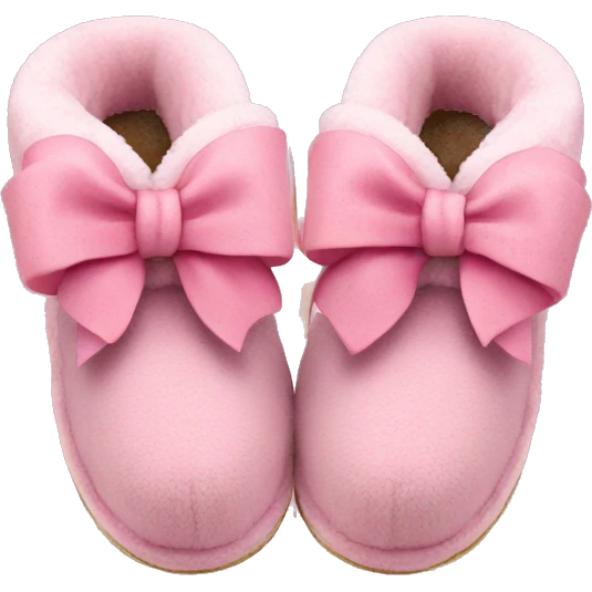 Pink Ugg slippers bows  emoji