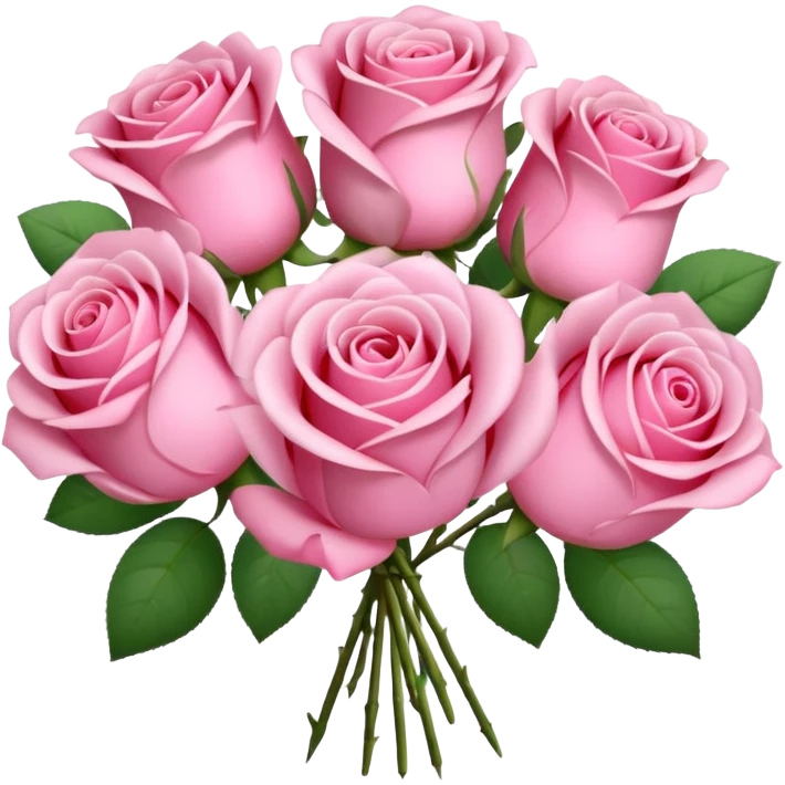 Bouquet of pink roses  emoji