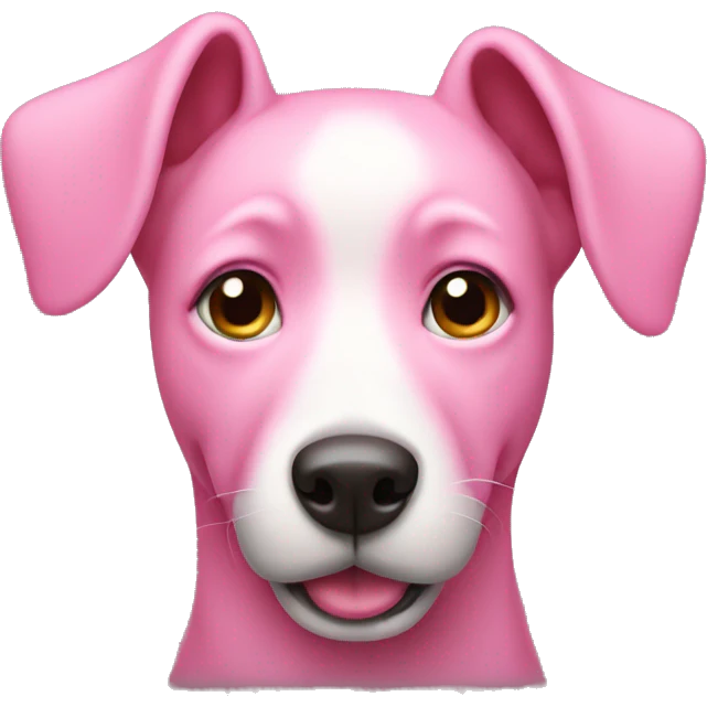 pink dog emoji