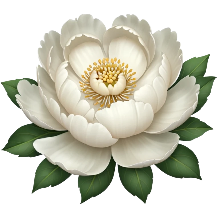 white peony flower single bloom emoji