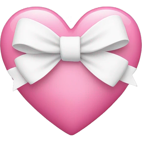 pink heart with white bow emoji