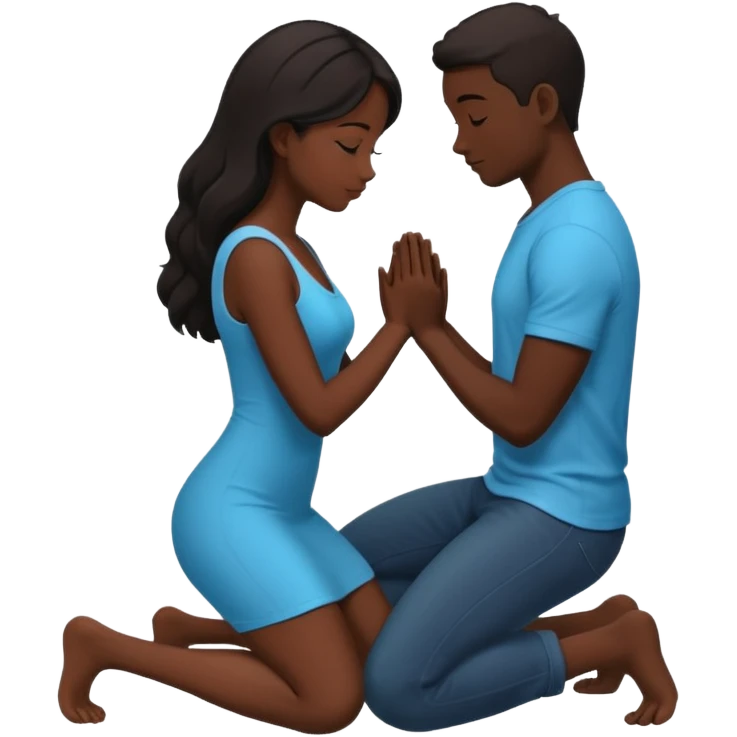 Kneeling person silhouette (proposal pose) emoji