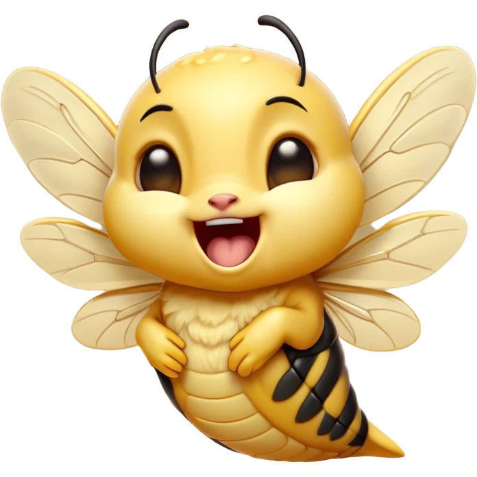Cinematic Adorable Yawning Wasp Portrait Emoji, Head tilted slightly with a dramatic, wide-open yawn, showcasing a tiny, streamlined body with gently drooping wings and sleepy, half-closed eyes, Simplified yet irresistibly cute features, highly detailed, glowing with a soft, cozy glow, high shine, relaxed yet expressive, stylized with a dash of whimsical insect ease, soft glowing outline, capturing the essence of a drowsy wasp that appears ready to stretch and yawn its way out of the screen! emoji
