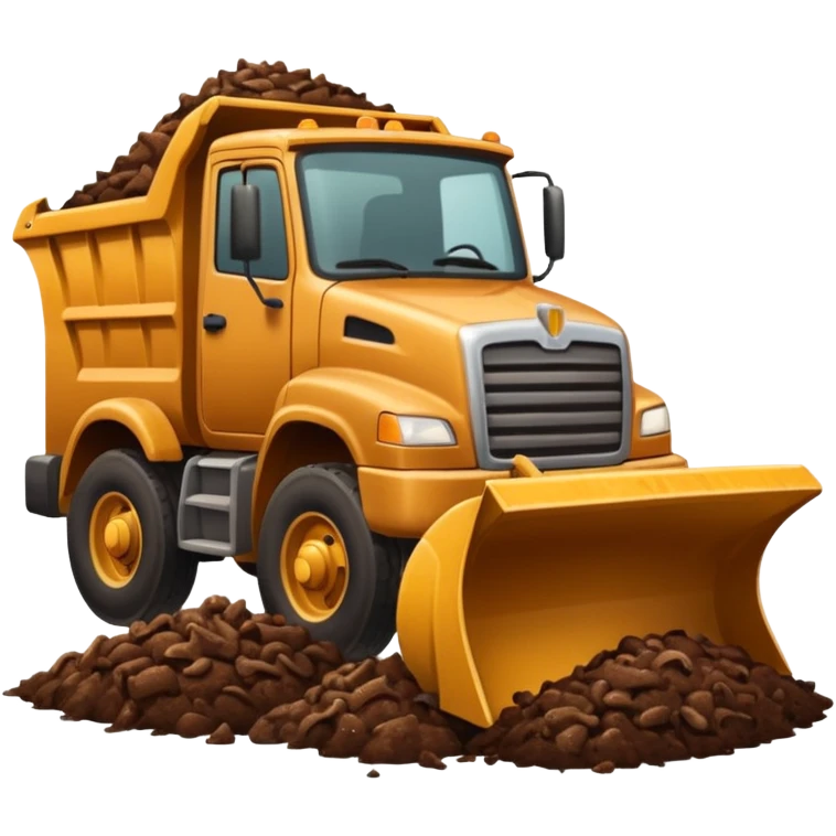 Snowplow through poop emoji