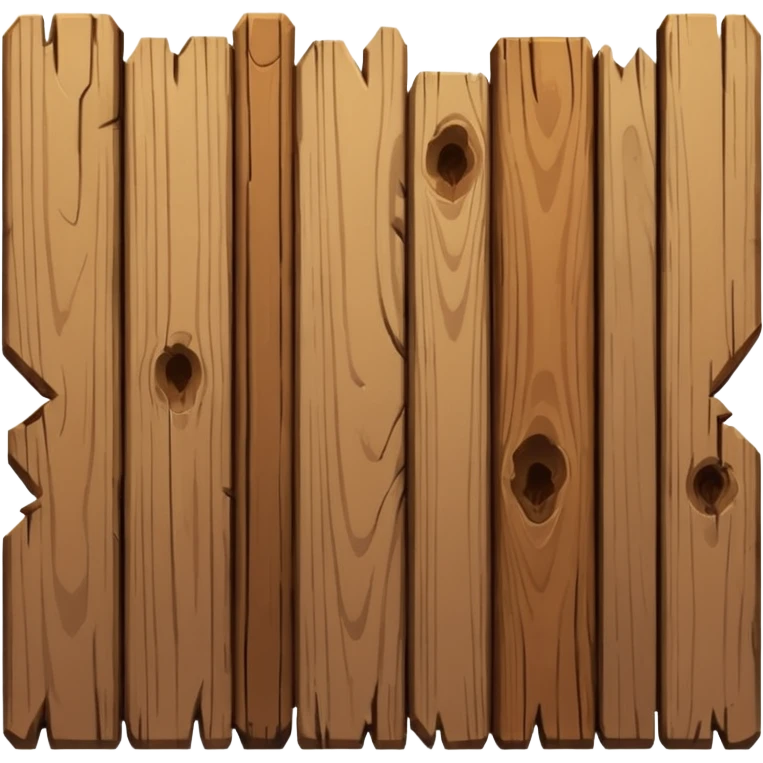 one simple cartoon like wood plank emoji