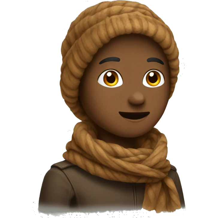 Brown scarf emoji