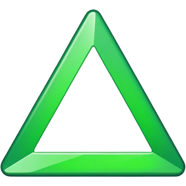 Green triangle with tip down emoji