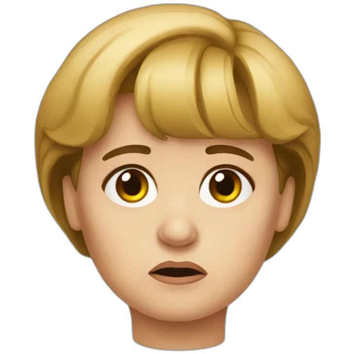 angela merkel sad emoji