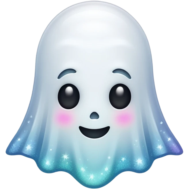 glitter white ghost emoji