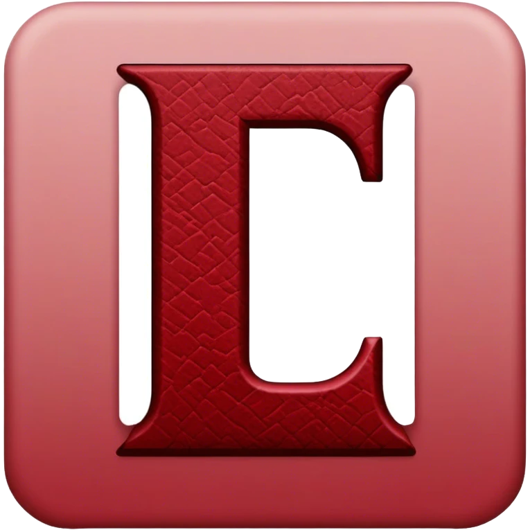 dark red letter L emoji