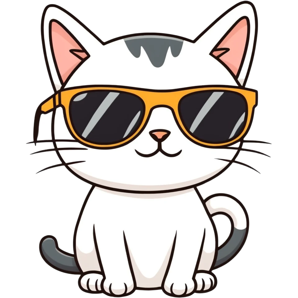 Cat with sunglasses emoji