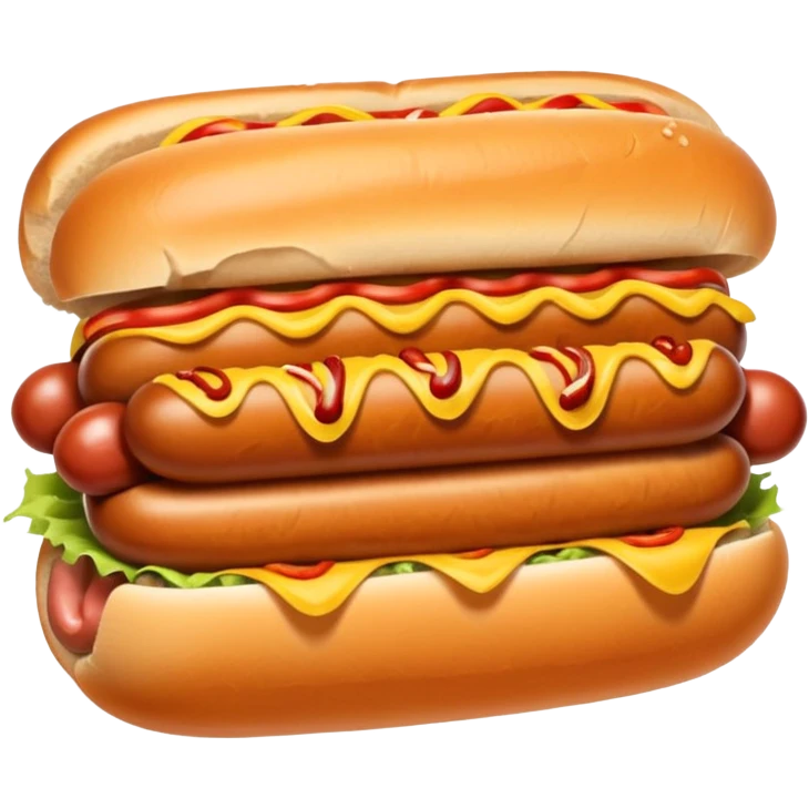 Grilled hot dog in a bun. Add sauerkraut on one side and then drizzle spicy mustard on the top  emoji