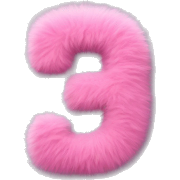 pink fluffy letter P emoji