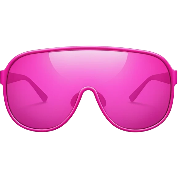 oversized bold pink shield sunglasses, maximum thickness, dramatic Y2K design emoji