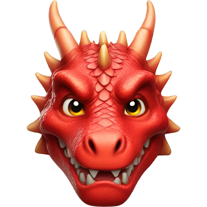 Red Dragon face front view emoji