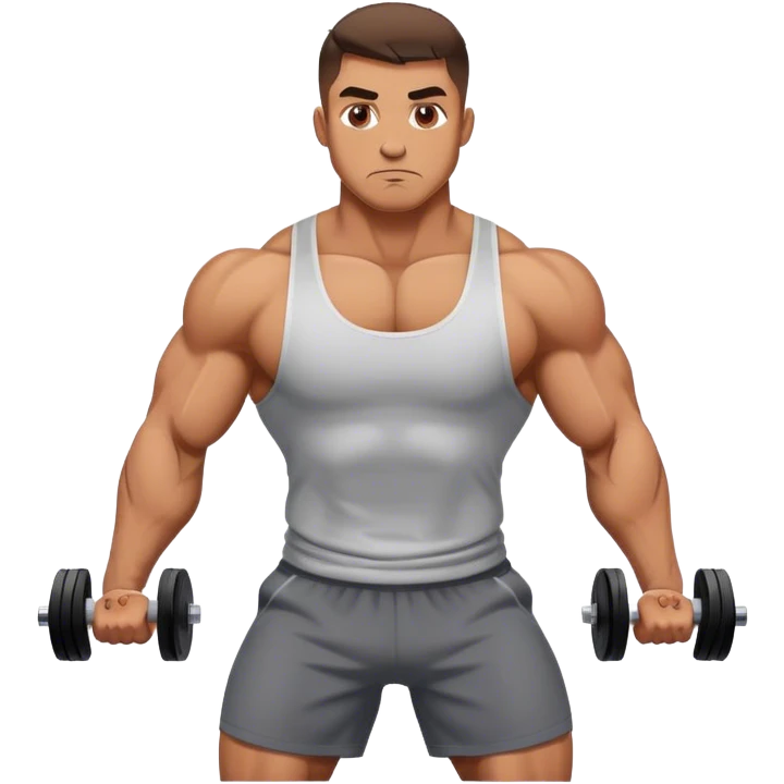 buff man weighted lunges emoji