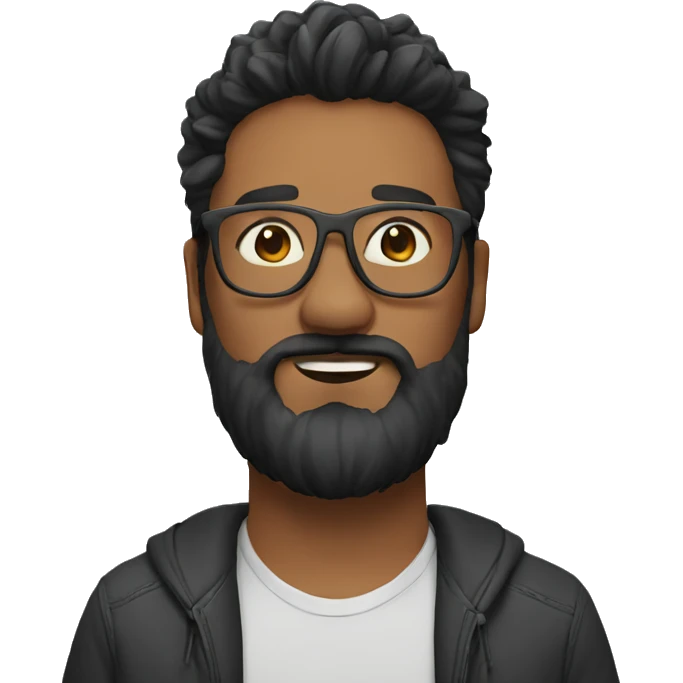 Bearder person majestic with glasses emoji