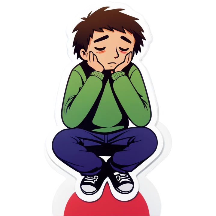 Very depressed person  emoji