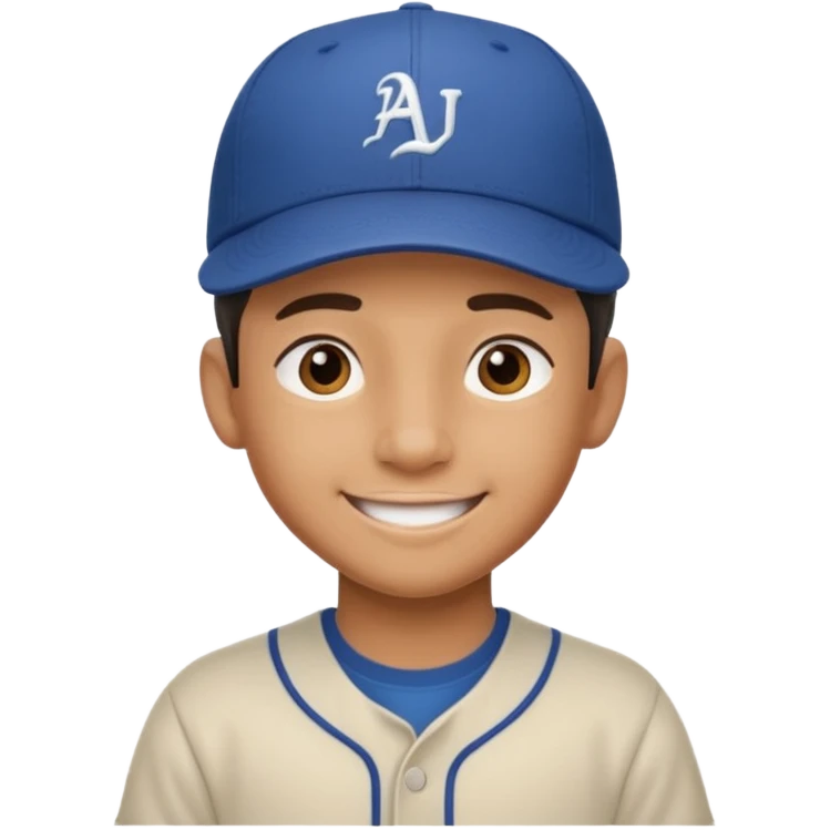 smiling boy JetSetFly in baseball cap emoji