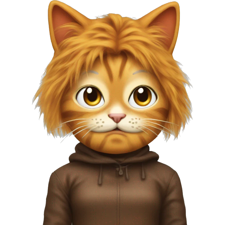 Bjork as garfield cat human emoji