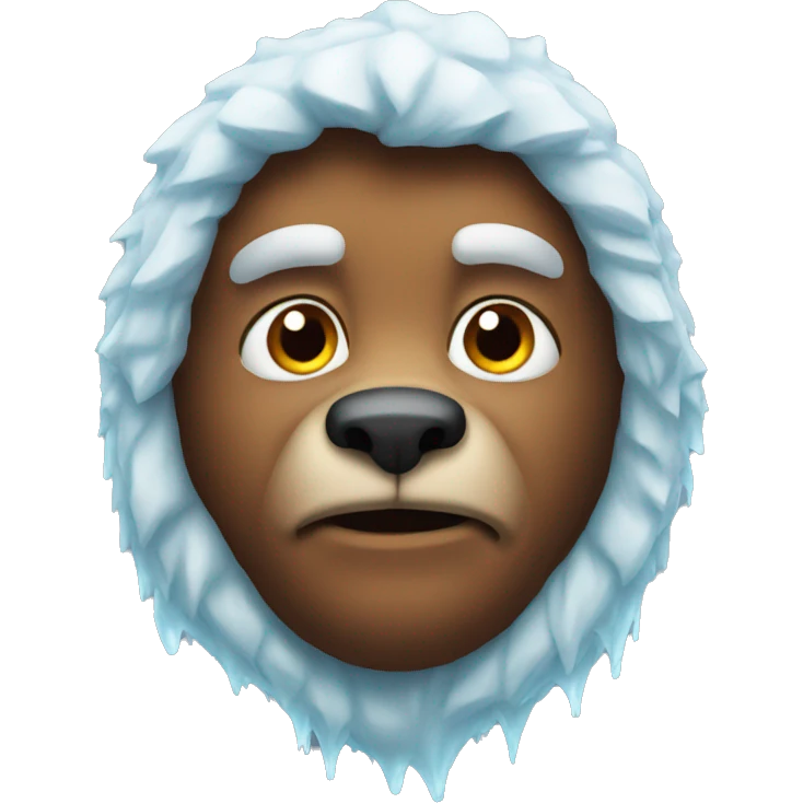 Head of bear frozen emoji