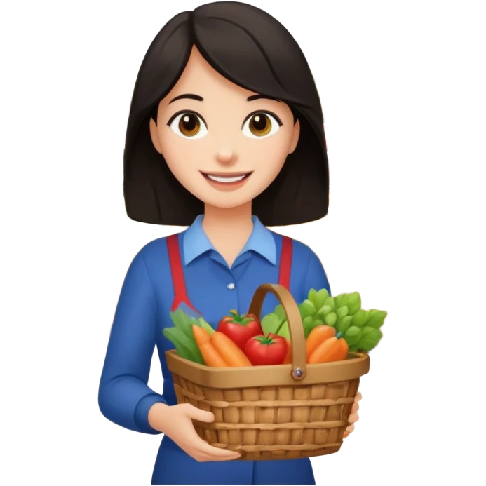 dark haired lady grocery shopping checkout emoji