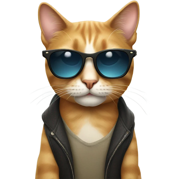 Cat with sunglasses emoji