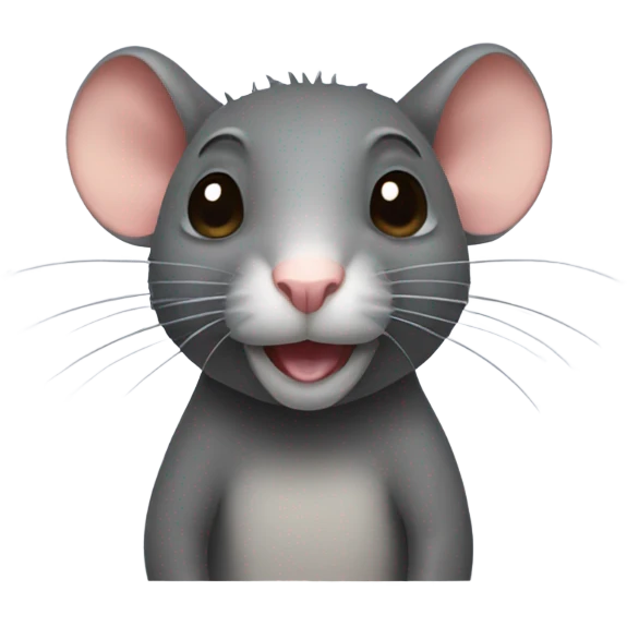 a rat that has only one ear emoji